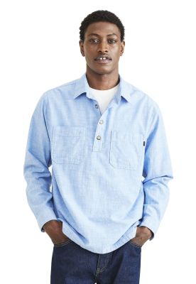 Camisa Hombre Worker Woven Relaxed Celeste Fit