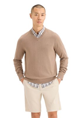 Sweater Hombre V-Neck Regular Fit Café 000XZ-0003