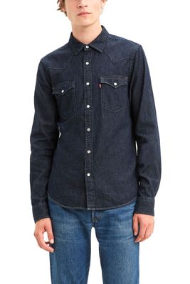 Camisa Hombre Regular Fit Clásica Bolsillo Azul Oscuro Levis 85745-0002