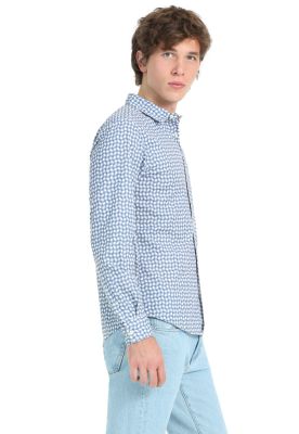 Imagen 2 del producto Camisa Hombre Casual Slim Fit Azul A4253-0048