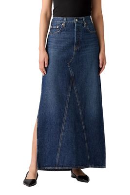 Falda Mujer Iconic Long Skirt W/slit Azul Levis A8727-0011