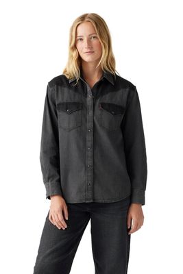 Camisa Mujer Sawyer Western Shirt Negro Levis A7620-0011