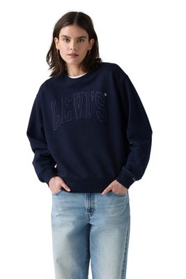 Polerón Mujer Graphic Heritage Crew Azul Levis A7288-0086