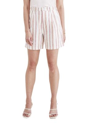 Short Mujer Original Khaki Pleated Rojo A1764-0007