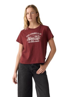 Polera Mujer Graphic Boxy Tshirt Burdeo Levis A8804-0051