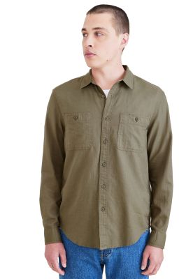 Camisa Hombre Work Regular Fit Verde A0877-0035
