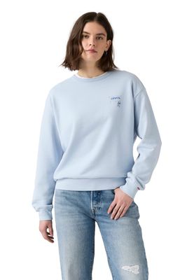 Polerón Mujer Graphic Heritage Crew Celeste Levis A7288-0084