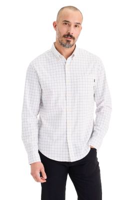 Camisa Hombre Oxford Regular Fit Blanco Cuadros A3139-0068