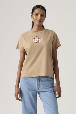 Polera Mujer Graphic Boxy Tshirt Café Levis A8804-0067
