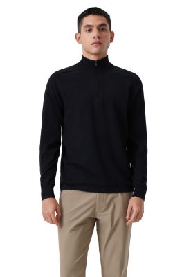 Sweater Hombre Half-Zip Refined Regular Fit Negro 0030Z-0000
