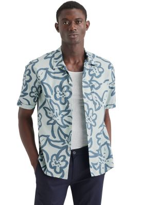 Camisa Hombre Camp Regular Fit Celeste A1732-0041