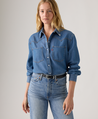Imagen 2 del producto Camisa Mujer Teodora Western Azul Levis A7244-0075