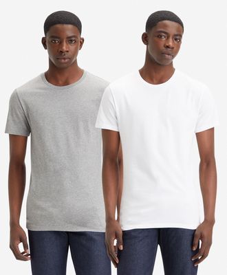 Polera Hombre 2 Pack Slim Gris/Blanco Levis 79541-0003