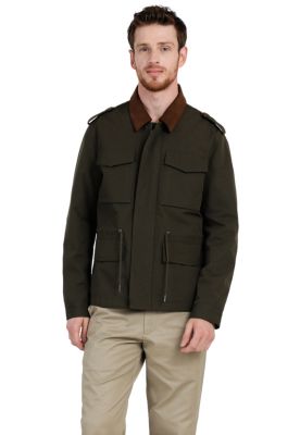 Chaqueta Poly Cotton Faille Regular Fit Verde