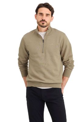 Sweater Hombre Quarter-Zip Fleece Regular Fit Beige A4165-0034