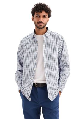 Camisa Hombre Workday LS Classic Fit Azul Cuadros A9386-0039