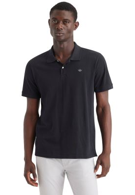 Polera Hombre Polo Rib Collar Regular Fit Negro A6925-0000