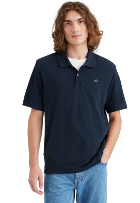 Polera Hombre Polo Rib Collar Regular Fit Azul A6925-0002