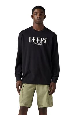 Polera Hombre Ls Graphic Authentic Tee Negro Levis A6145-0049