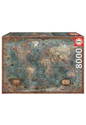 Puzzle Rompecabezas 8000 piezas Mapamundi Historico Educa