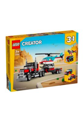 Lego Camión Plataforma con Helicóptero
