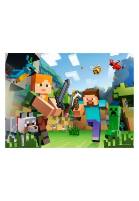 Imagen 2 del producto Puzzle Rompecabezas Ravensburger Minecraft 100 piezas XXL - Steve y Alex