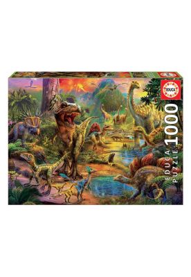 Puzzle Rompecabezas 1000 piezas Tierra de Dinosaurios Educa