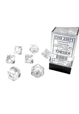 Set 7 Dados Rol Translúcidos - Variedades