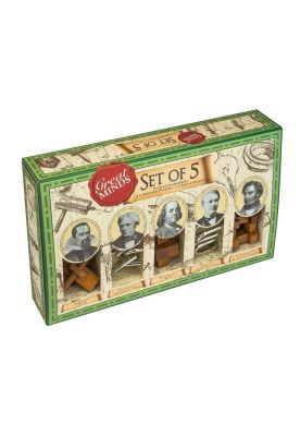Set de 5 Puzzles Hombres - Great Minds Compendium Madera y Metal