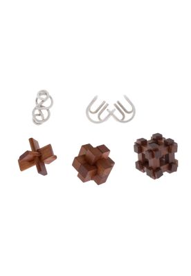 Imagen 2 del producto Set de 5 Puzzles Hombres - Great Minds Compendium Madera y Metal