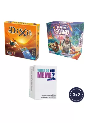 Pack - Dixit + Survive the Island + What Do You Meme