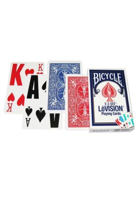 Imagen 2 del producto Naipe Bicycle Low Vision Azul