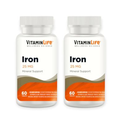 PACK 2 IRON 25MG SOPORTE DE MINERALES HIERRO 120TA