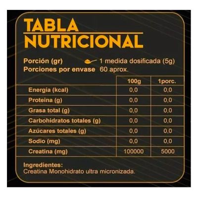 Imagen 2 del producto Creatina Monohydrate Grizzly Bear 300 GR
