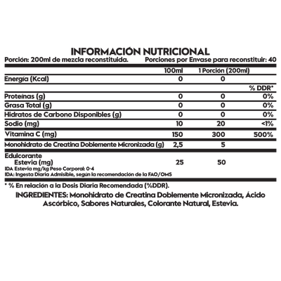 Imagen 2 del producto 2 FRASCOS CREATINA MONOHIDRATO - 40 SERV C/U - Italo grottini - NARANJA Y MANGO MARACUYA