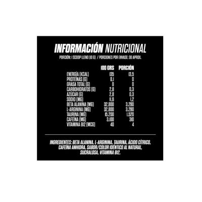 Imagen 2 del producto PRE ENTRENAMIENTO GPUNK 30 SERV 300GR - GOHARD