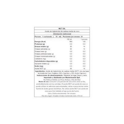 Imagen 2 del producto MCT OIL COCONUT 473ML - NATURE'S TRUTH