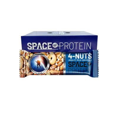 BOX 30 BARRAS 4 NUTS 40GR - SPACE PROTEIN