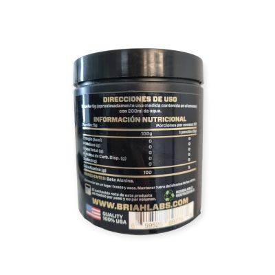 Imagen 2 del producto BETA ALANINA SIN SABOR 400GR 80SV - BRIAHLABS
