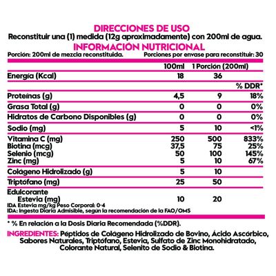Imagen 2 del producto Péptidos De Colágeno Hidolizado 360g 30sv - Italo Grottini