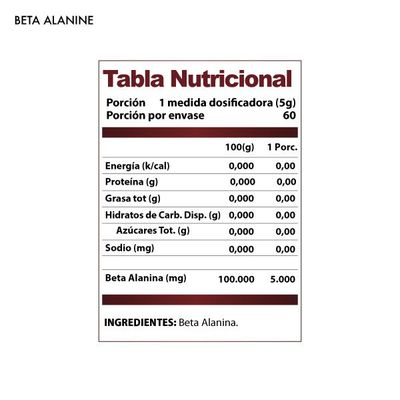 Imagen 2 del producto Betaalanina  - 300gr - 60sv - Winkler Nutrition