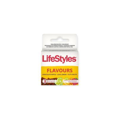 Imagen 2 del producto PRESERVATIVOS FLAVOURS 3 UNIDADES - LIFESTYLES