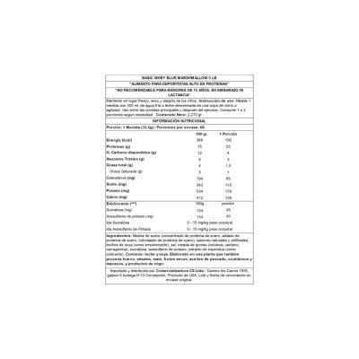 Imagen 2 del producto PROTEINA WHEY 5LBS 68 SERVICIOS BLUE MARSHMALLOW - BASIC