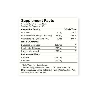 Imagen 2 del producto BCAA 8:1:1 OXY 8 40 SERVICIOS 480G LEMONADE - HEXACORE