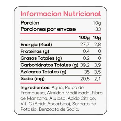 Imagen 2 del producto SAUCE 330G – CHEF PROTEIN RAPSBERRY