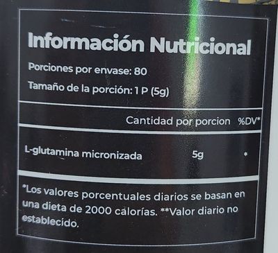 Imagen 2 del producto GLUTAMINA 100 PURE PRO - 80sv 400gr - GREATLHETE