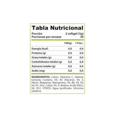 Imagen 2 del producto MULTIVITAMINICO MULTIVITTA 60 C PSULAS REVITTA