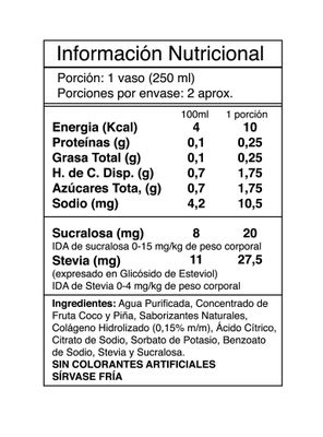 Imagen 2 del producto AGUA DE FRUTAS + COLAGENO 55OCC COCO PIÑA - I LIKE