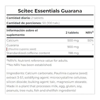 Imagen 2 del producto Super guarana 100 tabletas - Scitec