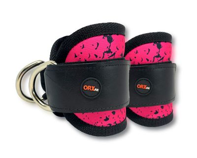 TOBILLERAS DE PATADAS DE GLUTEOS PINK PITON - ORXFIT